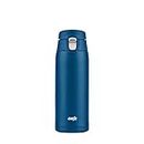 Emsa N21509 Travel Mug Light Thermo/Isolierbecher aus Edelstahl, 0,4 Liter, 8h heiß, 16h kalt, 100 Prozent dicht, auslaufsicher, spülmaschinengeeignet, Klappverschlussystem, Blau, 1 Stück (1er Pack)