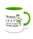 DecorVecor Funny Quotes Inspiration Printed Light Green Inner Colour Ceramic Coffee Mug- Best Funny Quotes Design, Fun, Best Gift | Comedy, Pattern (Multi 22)