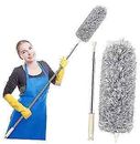 Dusters for Cleaning, Microfiber Duster with Extension Pole 30-100 Clear