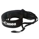 mik Neck/Shoulder Load Bearing Neoprene Elastic Belt for Canon DSLR, SLR Camera Strap (Black)
