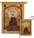 Classic Bless Our Home Garden Flag Primitive Country Living Yard House Banner