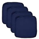 Sqodok Patio Cushion Covers 24x22 inch, Waterproof Outdoor Cushion Covers Set of 4 for Patio Furniture Patio Cushion Seat Slicovers Replacement for Sectional Sofa, Wicker Chair, Blue