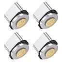 VAFOTON 5Pin Type C Fast Charging Magnetic Charging Cable Head [4-Pack], Magnetic Connector Tip Heads 360° Rotating Magnetic Plug for Type C Devices