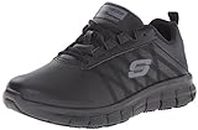 Skechers Women's Work Relaxed Fit: Sure Track - Erath Slip Resistent Sneaker, Black, US 7