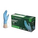 X3 Blue Nitrile Disposable Industrial Gloves, 3 Mil, Latex/Powder-Free, Food-Safe, Non-Sterile, Textured, Small, Box of 100