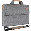 DOMISO 15.6" Shockproof Business Laptop Briefcase Waterproof Messenger Shoulder Bag Carrying Case for 15"-15.6" Laptops/Apple/IdeaPad/Acer Aspire/HP ENVY 15 / Dell XPS 15, Dark Grey