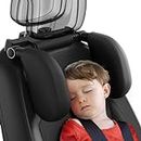 BROGBUS Car Headrest Pillow,Thickened Memory Foam Road Pal Headrest,Neck Support Pillow,180° Adjustable Car Headrest, U- Shaped Design,Travel Car Sleeping,Suitable for Kids and Adults (Black)