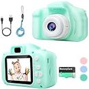 CADDLE & TOES Kids Camera for Boys Girls, 20MP 1080P Digital Video Camera for Kids, Christmas Birthday Gift for Boys Age 4+ to 15, Toy Camera for 4+ 5 6 7 8 9 10 Year Old (Green)