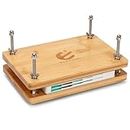 Elfcool Book Press Wood and Bamboo Portable Book Binding Kits Tool for DIY Bookbinding Easy Assemble (11.6 x 7.9 inches)