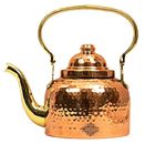 Art Villa Copper Hammered Tea Kettle Pot Inside Tin Lining, Serveware, 600 ML
