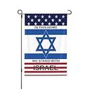 Israel Flag In This Home We Stand With Israel Flags, In This Home We Stand With Israel Garden Flags Novelty Garden Flag 12x18 Double Sided Yard Flag For Outdoor Decor
