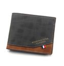 Fashion Men's Wallet Money Bag Solid Color Leather Business Short Wallet Famous 
