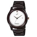 PIRASO Luxury Analogue Men's Watch(White Dial Brown Colored Strap)-D3 052 MOVADO G