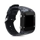 kwmobile TPU Silicone Strap Compatible with Polar M400 / M430 - Tracker Band - camouflage Dark Grey/Black/Light Grey