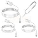 3Pack Apple MFi Certified iPhone Charger 1M,iPhone Lightning to USB A Cable 1 Meters,Fast Charging Cable Lead for iPhone 12 SE 2020 11 Xs Max XR X 8 Plus 7 Plus 6 Plus 5s SE iPad Pro, White