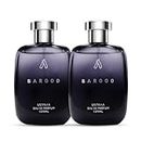 Ustraa Barood Eau De Parfume For Men - 100 ml x 2 - Set of 2 Perfumes | with Warm, smokey, sweet and musky scents. Luxury perfume for men | Strong, masculine & mysterious. Long lasting fragrance.