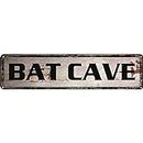 KIOZIY Bat Cave Tin Signs Home Decoration Sign Street Sign Art Wall Metal Sign 4x16 inch