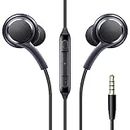 Wired Earphone For Sony Xperia M, Sony Ericsson W8, Sony Ericsson Xperia active, Sony Sony Smartwatch 3 SWR50, Sony Xperia acro HD SO-03D Universal Wired Earphones Headphone Handsfree Headset Music with 3.5mm Jack Hi-Fi Gaming Sound Music HD Stereo Audio Sound with Noise Cancelling Dynamic Ergonomic Original Best High Sound Quality Earphone - (Black, D2, AKG)