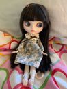 Blythe Doll Straight Black Hair Matte Face Nude Jointed Body White Skin "12 Gift