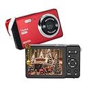 Digital Camera/ 8x Digital Zoom/ 20MP/ 1080P FHD/ 2.8” TFT LCD Screen GDC80X2 Simple Camera for Kids/Children/Teenagers/Beginners/The Elderly (Red)