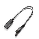 Sisyphy Surface Connect to USB-C Charging Cable Compatible for Microsoft Surface Pro7 Go2 Pro6 5/4/3 Laptop1/2/3 & Surface Book, Works with 45W 15V3A USBC Charger PD - 0.2 Meters (Black Female)