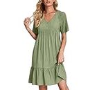 Womens Dresses for Summer Casual Dating Basic Dress wearhouse.Deals Sale 10 Dollar Stuff Deals for Prime Members only Senior Discount for Prime Membership 1 dolar Green
