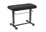 K&M König & Meyer 14081.000.55 Piano Uplift Bench | One-Hand Spring Height Adjust | Thick Padded Large Seat | Wide Frame for Legroom | Pre-Assembled | Breaks Down Compact | German Made | Black Fabric