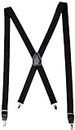 Dockers Men's Solid Suspenders, Black, One Size