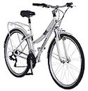 Schwinn Discover Hybrid Bicycle, 700C, 28-Inch Wheels, White,Women S Cross Commuter (S5397)