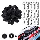 200-Pack Universal RC Body Clips Pins & Foam Body Washers for All 1/10 1/12 Scale Traxxas Redcat Axial SCX10 Losi HPI HSP Exceed RC Car Parts Truck Buggy Shell Replacement (Black)