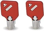 Compatible With Husky Milwaukee & Steel Glide R02 Tool Box Tool Chest Replacement lock keys, 2 (R02) Key, Compatible With Husky Milwaukee & Steel Glide Toolboxes Red (R02)