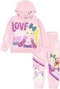 JoJo Siwa Girls Sweatshirt Hoodie and Jogger Clothing Set, Pink Sizes 4-20, Pink, 7-8