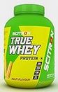 Scitron True Whey Protein 25g Protein, 3.3g BCAAs & 6.9g EAA | Stimulate Muscles Growth, Enhance Recovery | 100% Muscle Building Whey Protein, Post Workout, BCAA Amino Profile, Whey Protein Bodybuiding Supplement [2Kg, Kulfi]