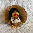 Annalee Felt Turkey Pilgrim Doll Centerpiece Thanksgiving Harvest Fall Decor