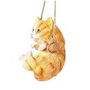 Toddmomy Kitten to Swing Cat Garden Statues Garden Statues for Outside Unicorn Glasses Case Home Decor House Decorations for Home Hanging Animal Statue Home Ornament Resin Desk Souvenir