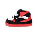 1006-4 - Red Black and White - XL - Happy Feet Sneaker Slippers