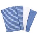 Horizontal Stripe Bar Mop Towels, Set Of 4 Kitchen Towel by RITZ in Light Blue
