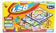 3 in 1 Family Board Game|Ludo,Snake and Ladder and Indian Business Trade Games Set for Kids and Family|2-4 Players-Age 5 Years and Above