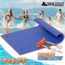 9x6 ft Blue Floating Water Pad Recreation Lounge Bed 3-Layer XPE Foam Float Mat