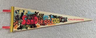 San Diego Zoo (California) Pennant Flag - vintage
