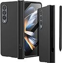 Case Cover for Galaxy Z Fold 4 Case,HMNXG Case with Built-in Screen Protector with S Pen Holder 360 Full Body Protective Cover for Samsung Galaxy Z Fold 4 5G Case 2022 (Black)