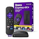 Roku Express 4K+ 2021 | Streaming Media Player HD/4K/HDR with Smooth Wireless Streaming and Roku Voice Remote with TV Controls, Includes Premium HDMI Cable