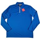 Puma Icon 1/4 Zip Pullover Golf Shirt Mens L Large Blue NECA IBEW Logo New W/Tag