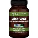 Global Healing Aloe Fuzion Bio-Active Organic Aloe Vera Leaf Supplement - 200x Concentrate Formula with Highest Concentration of Acemannan - Aloin-Free - Gut Health & Immune Support - 60 Capsules