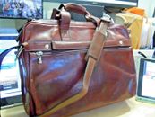 Vintage Bosca Old Leather Single  Stringer Briefcase Laptop Case Bag