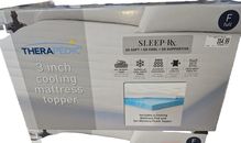 Therapedic 3-inch Cooling Mattress Pad Gel Memory Topper Full Sleep Rx NEW