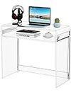 solaround Acrylic Desk Laptop Workstation Study Table Home Office Console Table Entrance Table Decor (Clear)