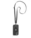 DailyObjects Black Leatherite Crossbody Phone Lanyard - Strap | Phone Necklace Comfortable Around The Neck, Compatible with All Smartphones | Phone case is not included