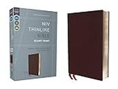 NIV Thinline Bible Red Letter Edition [Giant Print, Burgundy]