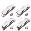 WOOCH Door Magnetic Catch - 90lb High Magnetic Stainless Steel Heavy Duty Catch for Kitchen Bathroom Cupboard Wardrobe Closet Closures Cabinet Door Drawer Latch (3.7 in Silver, 4-Pack)